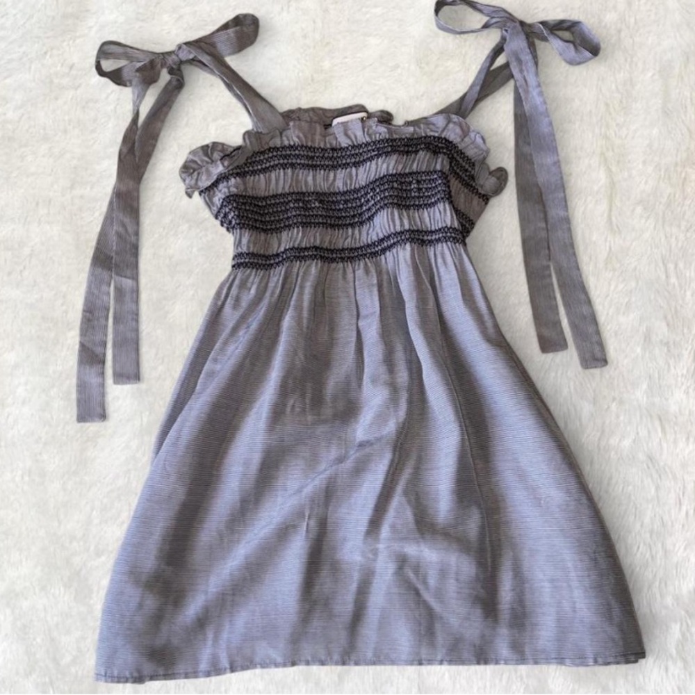 Y2K ribbon tie silk babydoll top